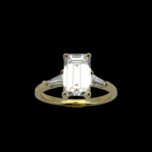 BAGUE SOLITAIRE OR JAUNE 750 DIAMANT 1.58CT