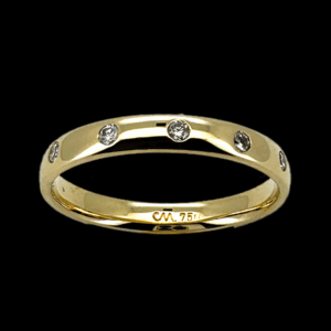 BAGUE TOUR COMPLET OR JAUNE DIAMANTS