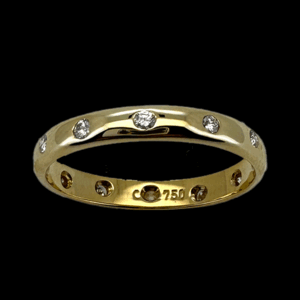 BAGUE TOUR COMPLET OR JAUNE DIAMANTS