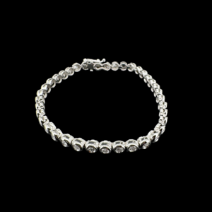 BRACELET TENNIS OR GRIS 750 DIAMANTS