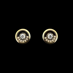 BOUCLES D'OREILLES CHOPARD HAPPY DIAMONDS OR JAUNE DIAMANTS