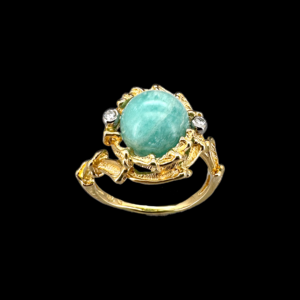 BAGUE GILBERT ALBERT OR JAUNE 750 DIAMANTS