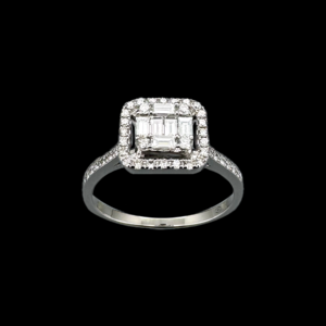 BAGUE SEVERINE PONTI OR GRIS 750 DIAMANTS