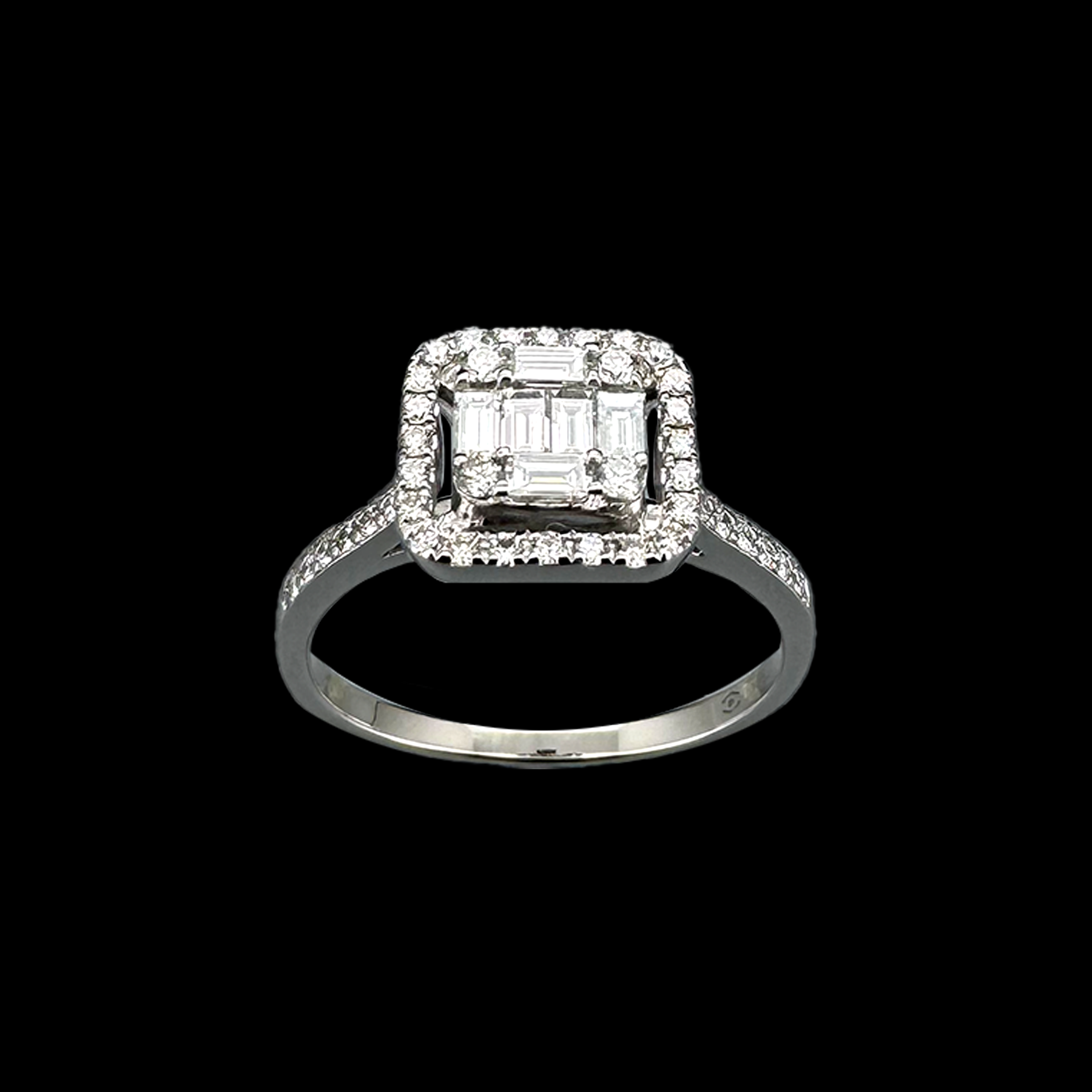 BAGUE SEVERINE PONTI OR GRIS 750 DIAMANTS