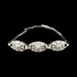 BRACELET VINTAGE ART DÉCO PLATINE 950 DIAMANTS